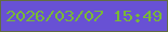 文字の大きさ：5、枠の色：626d40、背景の色：6851d4、文字の色：79b936 無料ブログパーツのブログ時計
