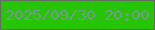 文字の大きさ：1、枠の色：626e5d、背景の色：25c504、文字の色：7b959e 無料ブログパーツのブログ時計