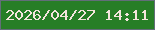 文字の大きさ：2、枠の色：626e79、背景の色：277e26、文字の色：f5e5dd 無料ブログパーツのブログ時計