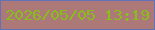 文字の大きさ：3、枠の色：6272b6、背景の色：ac7978、文字の色：89bd19 無料ブログパーツのブログ時計