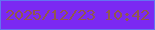 文字の大きさ：2、枠の色：6273f1、背景の色：7b29f2、文字の色：90584f 無料ブログパーツのブログ時計