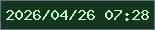 文字の大きさ：4、枠の色：627588、背景の色：16351c、文字の色：b6fdcd 無料ブログパーツのブログ時計