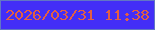 文字の大きさ：2、枠の色：6276c4、背景の色：432ef7、文字の色：e35f43 無料ブログパーツのブログ時計