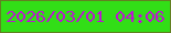 文字の大きさ：4、枠の色：628022、背景の色：32de17、文字の色：bb17d1 無料ブログパーツのブログ時計