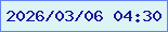 文字の大きさ：1、枠の色：6280fb、背景の色：ddf4f4、文字の色：1c139b 無料ブログパーツのブログ時計