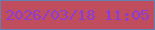 文字の大きさ：5、枠の色：6281b2、背景の色：c04d5e、文字の色：893dd5 無料ブログパーツのブログ時計