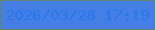 文字の大きさ：4、枠の色：62836a、背景の色：457ee4、文字の色：2779eb 無料ブログパーツのブログ時計