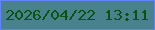 文字の大きさ：5、枠の色：6283fe、背景の色：49828c、文字の色：0b5312 無料ブログパーツのブログ時計