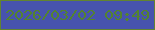 文字の大きさ：1、枠の色：628430、背景の色：4753ae、文字の色：53832f 無料ブログパーツのブログ時計