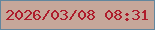 文字の大きさ：3、枠の色：62869d、背景の色：c6a79a、文字の色：ae1c2c 無料ブログパーツのブログ時計