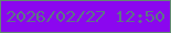 文字の大きさ：1、枠の色：628872、背景の色：8b07ef、文字の色：5d7486 無料ブログパーツのブログ時計