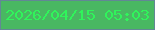 文字の大きさ：3、枠の色：628895、背景の色：49b862、文字の色：30f45b 無料ブログパーツのブログ時計