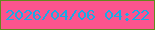 文字の大きさ：2、枠の色：62891c、背景の色：fb548e、文字の色：19aae7 無料ブログパーツのブログ時計