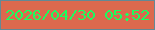文字の大きさ：2、枠の色：628995、背景の色：dc694e、文字の色：1bff5e 無料ブログパーツのブログ時計