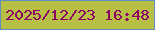 文字の大きさ：2、枠の色：628ac3、背景の色：b8bf45、文字の色：8d0167 無料ブログパーツのブログ時計