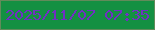 文字の大きさ：3、枠の色：628b5a、背景の色：149042、文字の色：712fc3 無料ブログパーツのブログ時計