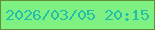 文字の大きさ：4、枠の色：628f35、背景の色：7ff183、文字の色：22beaa 無料ブログパーツのブログ時計