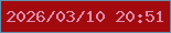 文字の大きさ：4、枠の色：6291ae、背景の色：a20a0e、文字の色：da8fb0 無料ブログパーツのブログ時計