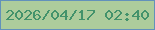 文字の大きさ：4、枠の色：6291bb、背景の色：adcc9c、文字の色：43926b 無料ブログパーツのブログ時計