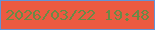文字の大きさ：5、枠の色：6293d6、背景の色：ec5a41、文字の色：6a8a46 無料ブログパーツのブログ時計
