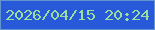 文字の大きさ：4、枠の色：6294cf、背景の色：2859d8、文字の色：9adea2 無料ブログパーツのブログ時計