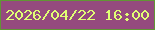 文字の大きさ：2、枠の色：629535、背景の色：954a7e、文字の色：e0ff74 無料ブログパーツのブログ時計