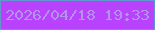 文字の大きさ：4、枠の色：6296d1、背景の色：b942fe、文字の色：b294ec 無料ブログパーツのブログ時計