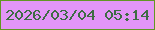 文字の大きさ：3、枠の色：629723、背景の色：e395f7、文字の色：3e6c44 無料ブログパーツのブログ時計