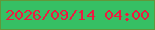 文字の大きさ：3、枠の色：62973a、背景の色：36bf64、文字の色：ec1b41 無料ブログパーツのブログ時計