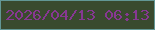 文字の大きさ：4、枠の色：629795、背景の色：394a2e、文字の色：863892 無料ブログパーツのブログ時計
