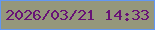 文字の大きさ：3、枠の色：6297f3、背景の色：95977c、文字の色：681276 無料ブログパーツのブログ時計