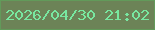 文字の大きさ：3、枠の色：629a5a、背景の色：6c8357、文字の色：78e7a0 無料ブログパーツのブログ時計