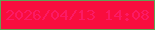文字の大きさ：2、枠の色：62a054、背景の色：f90d3e、文字の色：fb1a64 無料ブログパーツのブログ時計