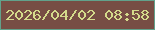 文字の大きさ：2、枠の色：62a18b、背景の色：774d44、文字の色：d4da8b 無料ブログパーツのブログ時計