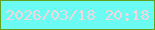 文字の大きさ：3、枠の色：62a21e、背景の色：6bfbf2、文字の色：f0d8db 無料ブログパーツのブログ時計