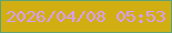 文字の大きさ：4、枠の色：62a270、背景の色：d1af13、文字の色：d79dfe 無料ブログパーツのブログ時計