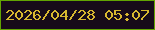 文字の大きさ：4、枠の色：62a402、背景の色：170b19、文字の色：d8b830 無料ブログパーツのブログ時計