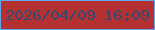 文字の大きさ：3、枠の色：62a6f2、背景の色：b43031、文字の色：334a73 無料ブログパーツのブログ時計