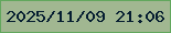 文字の大きさ：5、枠の色：62a75d、背景の色：a1b791、文字の色：061e31 無料ブログパーツのブログ時計