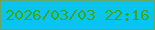 文字の大きさ：3、枠の色：62a86b、背景の色：07c4f1、文字の色：3ba71c 無料ブログパーツのブログ時計