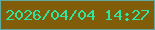 文字の大きさ：4、枠の色：62a99f、背景の色：825d09、文字の色：33e49d 無料ブログパーツのブログ時計