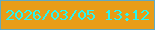 文字の大きさ：4、枠の色：62aac1、背景の色：e89d18、文字の色：27f6f3 無料ブログパーツのブログ時計