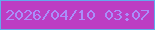 文字の大きさ：3、枠の色：62aaec、背景の色：bc3dc3、文字の色：aa8df9 無料ブログパーツのブログ時計