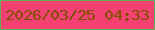 文字の大きさ：5、枠の色：62af57、背景の色：f34271、文字の色：814e02 無料ブログパーツのブログ時計
