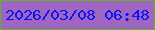 文字の大きさ：1、枠の色：62b12b、背景の色：9e66c1、文字の色：1112f5 無料ブログパーツのブログ時計