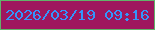 文字の大きさ：2、枠の色：62b26a、背景の色：9f165e、文字の色：3395fd 無料ブログパーツのブログ時計