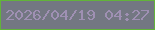 文字の大きさ：4、枠の色：62b33a、背景の色：737782、文字の色：9f90b3 無料ブログパーツのブログ時計