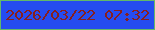 文字の大きさ：1、枠の色：62b969、背景の色：254cf0、文字の色：871f1f 無料ブログパーツのブログ時計