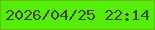 文字の大きさ：5、枠の色：62c00f、背景の色：55ee0b、文字の色：414823 無料ブログパーツのブログ時計