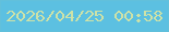 文字の大きさ：5、枠の色：62c0db、背景の色：5cc0e1、文字の色：cde2a8 無料ブログパーツのブログ時計